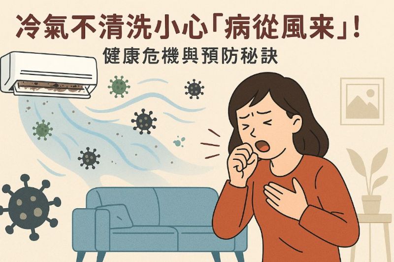 冷氣不清洗小心「病從風來」！健康危機與預防秘訣